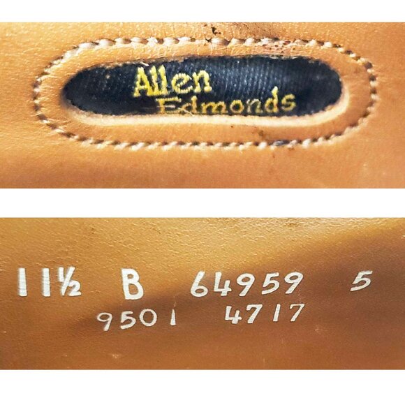 Allen Edmonds Mens Black Leeds Shell Cordovan Derby Dress Shoe 11.5 B - Picture 7 of 12